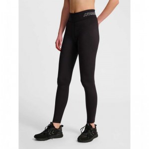 Hummel Te Fundamental Mid Waist Hardloopbroek Dames Zwart | 799033-733