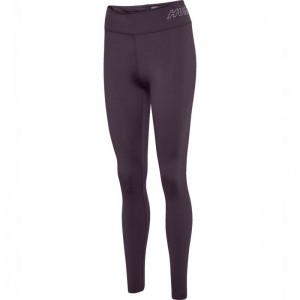 Hummel Te Fundamental Mid Waist Hardloopbroek Dames Paars | 784642-405