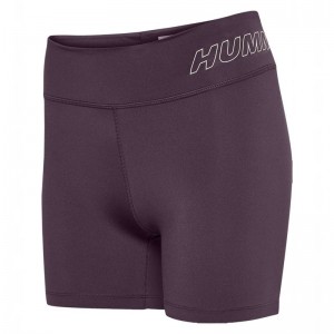 Hummel Te Fundamental Mw Tight Korte Broek Dames Paars | 952757-980