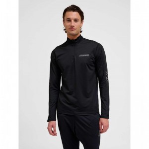 Hummel Te Strength Pl Half Zip Sweatshirts Heren Zwart | 305469-273