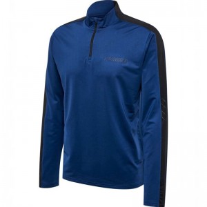 Hummel Te Strength Pl Half Zip Sweatshirts Heren Donkerblauw | 280081-280