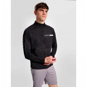 Hummel Te Strength Training Track Top Sweatshirts Heren Zwart | 547712-823