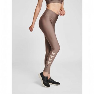 Hummel Te Tola High Waist Hardloopbroek Dames Beige | 361153-661