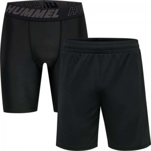 Hummel Te Topaz 2-pack Set Korte Broek Heren Zwart | 923811-729