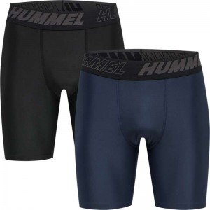 Hummel Te Topaz 2-pack Tight Korte Broek Heren Zwart | 000510-745