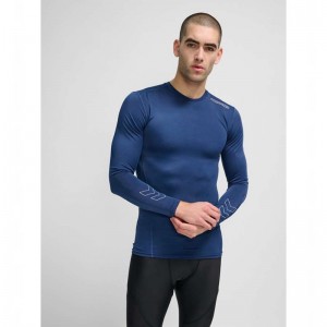 Hummel Te Topaz Baselayer L/S T-shirts Heren Donkerblauw | 765755-899