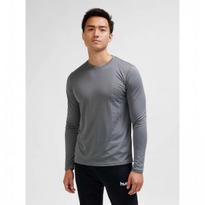 Hummel Te Topaz L/S T-shirts Heren Grijs | 495673-681