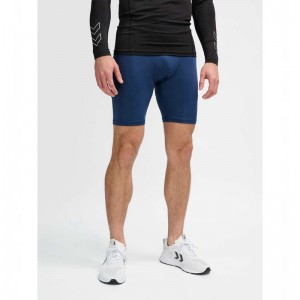 Hummel Te Topaz Tight Korte Broek Heren Donkerblauw | 582315-544