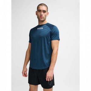 Hummel Te Topaz T-shirts Heren Blauw | 641514-990