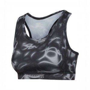 Hummel Te Twist Aop Sport BH Dames Zwart | 971936-367