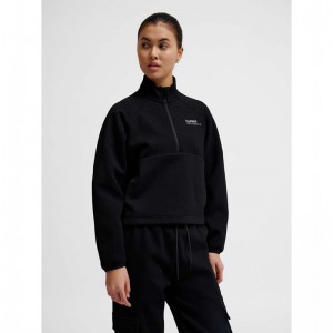 Hummel Tech Fleece Boxy Half Zip Broek Dames Zwart | 431700-885