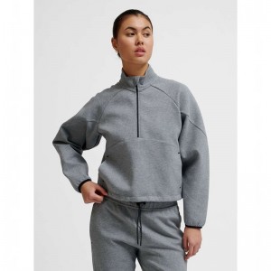 Hummel Tech Fleece Boxy Half Zip Gym Schoenen Dames Grijs | 793070-793