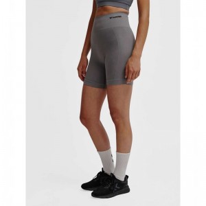 Hummel Tif Seamless Korte Broek Dames Grijs | 526730-914