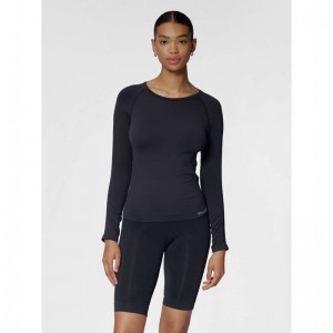 Hummel Tif Seamless L/S T-shirts Dames Zwart | 995849-274
