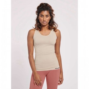Hummel Tif Seamless Tanktop Dames Beige | 831325-746