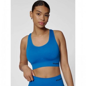 Hummel Tif Seamless Top Sport BH Dames Blauw | 444452-769