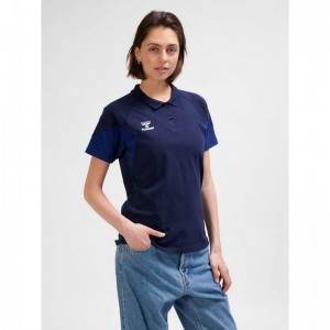 Hummel Travel Polo Hardloopbroek Dames Donkerblauw | 076016-755