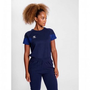 Hummel Travel S/S T-shirts Dames Donkerblauw | 325684-125
