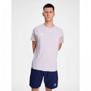 Hummel Travel S/S T-shirts Heren Grijs | 138632-191