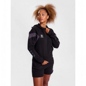 Hummel Travel Zip Hoodie Dames Zwart | 317756-914