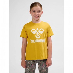 Hummel Tres S/S T-shirts Kinderen Geel | 112012-814