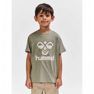 Hummel Tres S/S T-shirts Kinderen Grijs | 800142-519