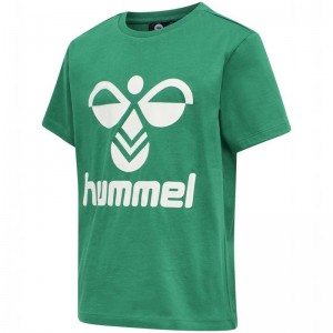 Hummel Tres S/S T-shirts Kinderen Groen | 231894-585