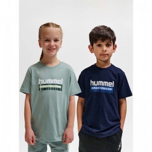 Hummel Tukas S/S 2-pack Broek Kinderen Groen | 422648-991