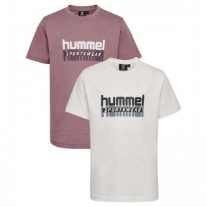 Hummel Tukas S/S 2-pack Jassen Kinderen Wit | 319136-654