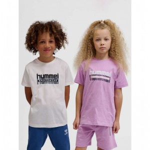 Hummel Tukas S/S 2-pack T-shirts Kinderen Roze | 297584-191