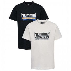 Hummel Tukas S/S 2-pack T-shirts Kinderen Zwart | 340180-775