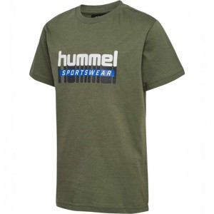 Hummel Tukas S/S Broek Kinderen Olijfgroen | 489330-574