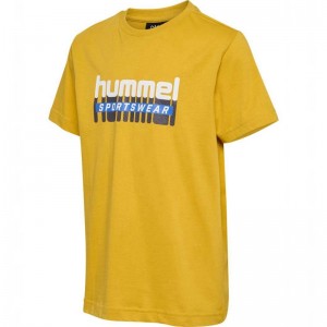Hummel Tukas S/S T-shirts Kinderen Geel | 592361-173