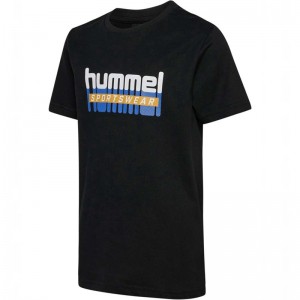 Hummel Tukas S/S T-shirts Kinderen Zwart | 580795-965