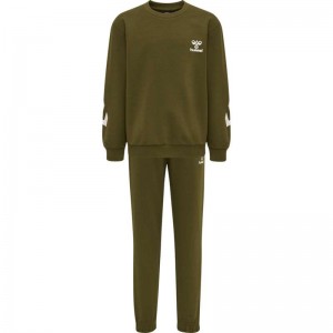 Hummel Venti Tracksuit Sportkleding Kinderen Olijfgroen | 871869-208