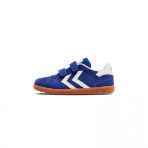 Hummel Victory Suede Ii Sneakers Kinderen Blauw | 716067-744