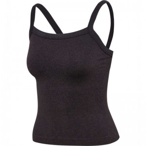 Hummel Yoga Seamless Rib Tanktop Dames Zwart | 250601-449