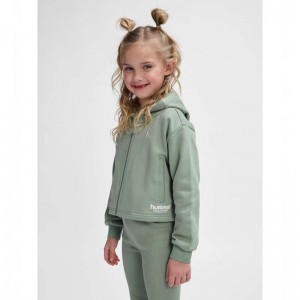 Hummel Zippi Zip Hoodie Kinderen Groen | 373352-078