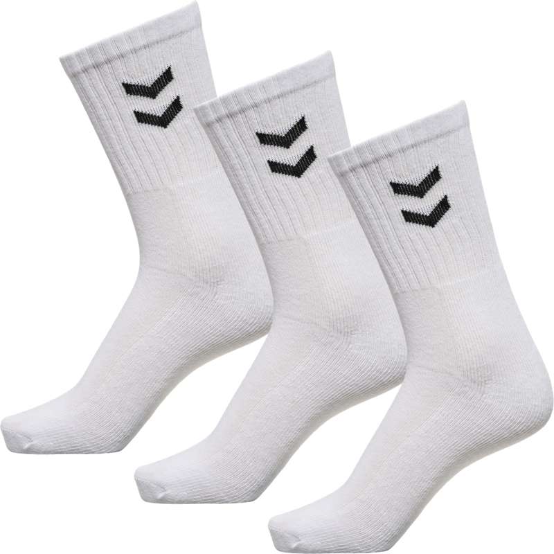 Hummel 3-pack Basic Sokken Dames Wit | 368213-773