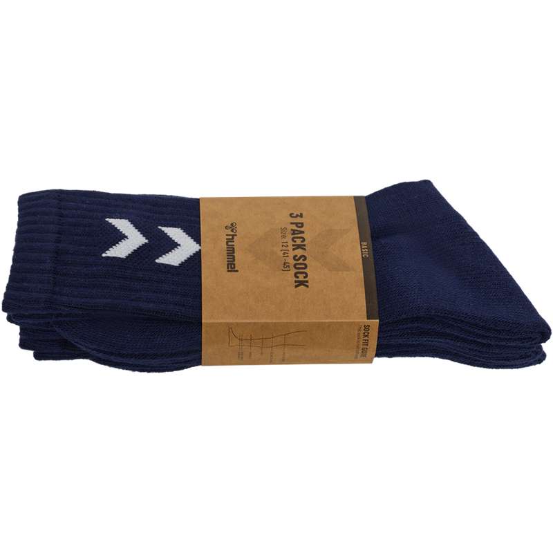 Hummel 3-pack Basic Sokken Heren Donkerblauw | 351288-382