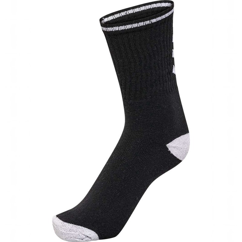 Hummel 3-pack Single Stripe Crew Sokken Heren Zwart | 357020-883