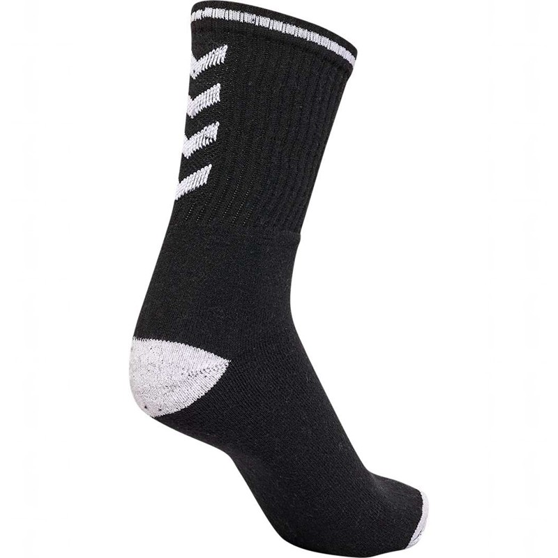 Hummel 3-pack Single Stripe Crew Sokken Heren Zwart | 357020-883