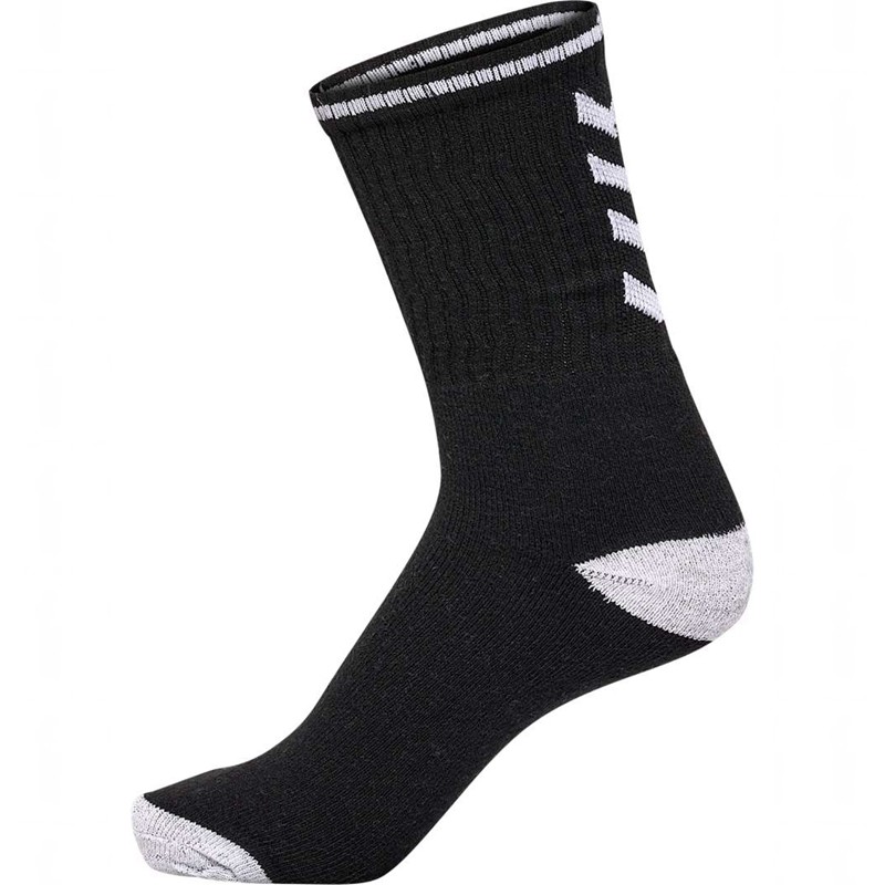 Hummel 3-pack Single Stripe Crew Sokken Heren Zwart | 357020-883