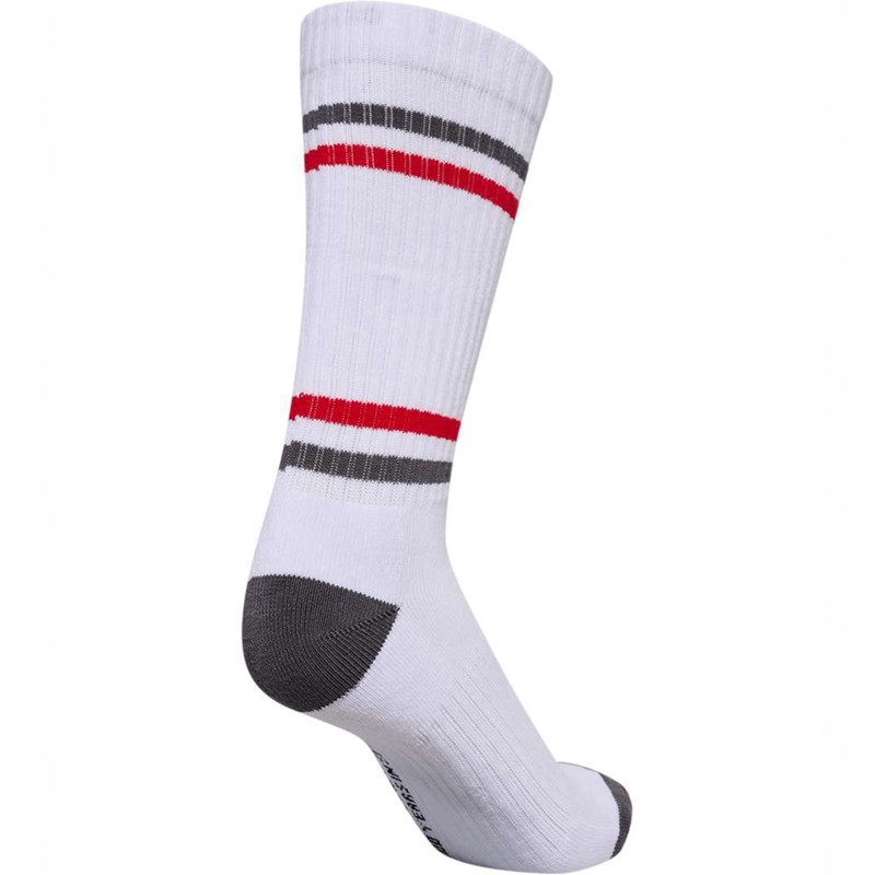 Hummel 3-packs Chevron High Retro Sokken Heren Wit | 367845-707