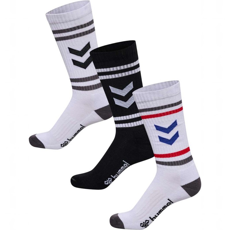 Hummel 3-packs Chevron High Retro Sokken Heren Wit | 367845-707