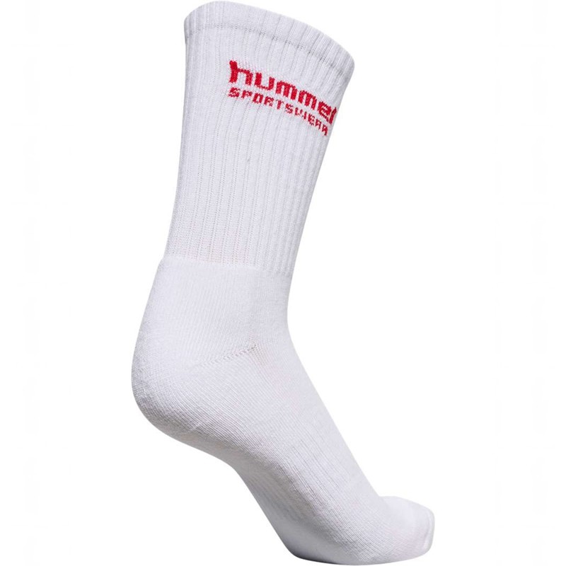 Hummel 3-packs Sportswear Sokken Heren Wit | 504124-651
