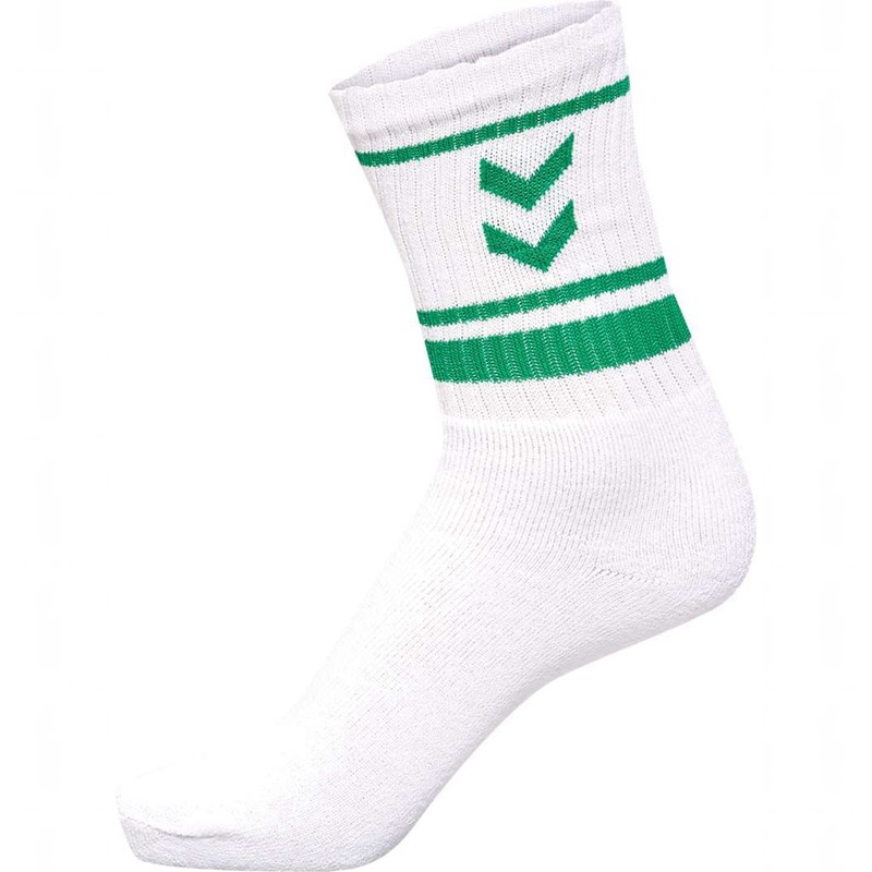 Hummel 4 Pack Triple Stripe Crew Sokken Heren Wit | 759925-310