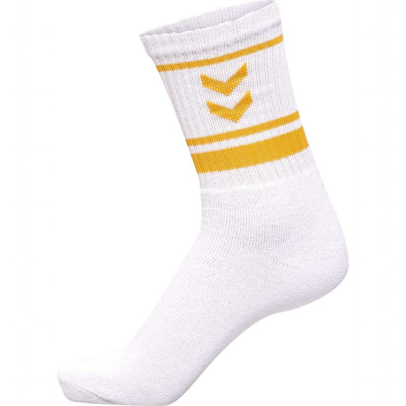 Hummel 4 Pack Triple Stripe Crew Sokken Heren Wit | 759925-310