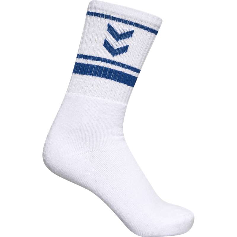Hummel 4 Pack Triple Stripe Crew Sokken Dames Zwart | 690918-483