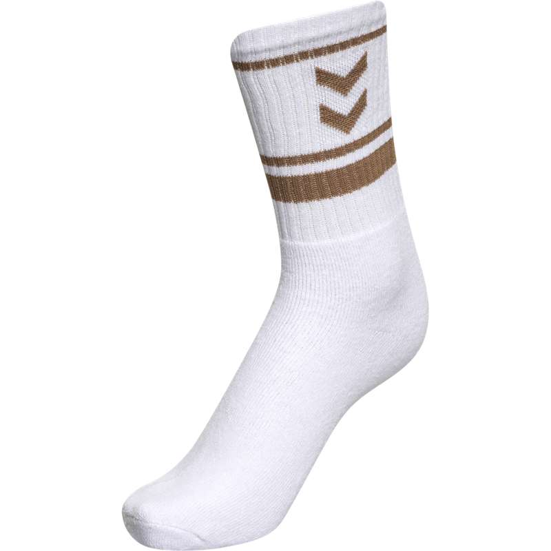 Hummel 4 Pack Triple Stripe Crew Sokken Dames Zwart | 690918-483